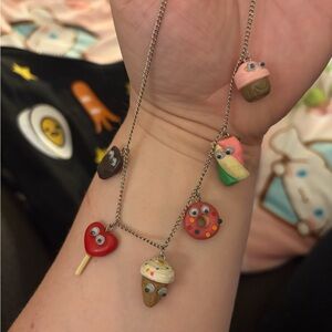 Vintage Claire’s sweets charm necklace
